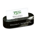 Oval Business Card Holder - Black Zebra